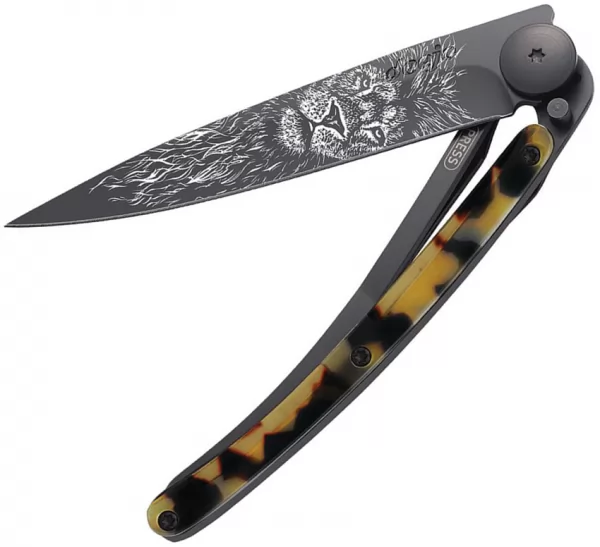 Deejo 27g Tattoo Linerlock Lion DEE9GC202