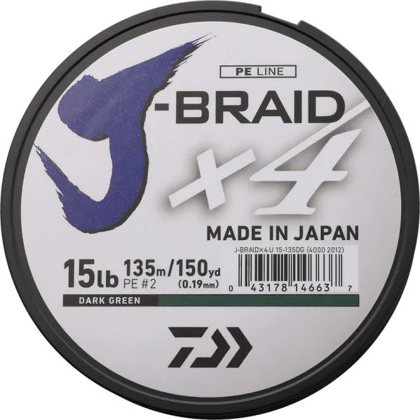 Daiwa J-Braid Line 15-150 Green DIAJB4U15150DG