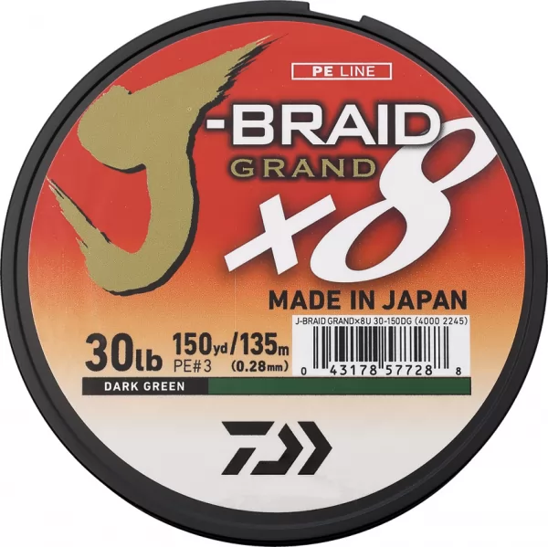 Daiwa J-Braid Grand Line 30-150 Grn DIAJBGD8U30D