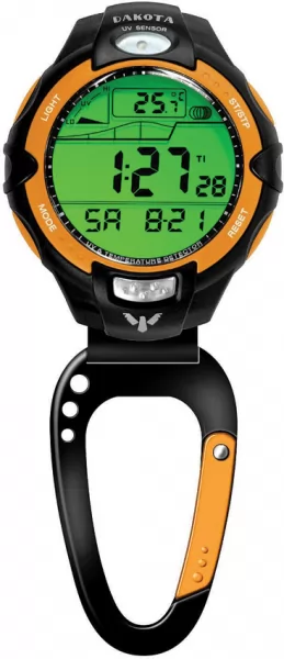 Dakota Clip Watch Black-Orange watches DK7546