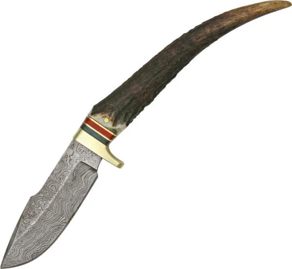 Damascus Stag Grip Hunter knives DM1029
