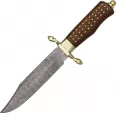 Damascus Brass Pin Bowie - DM1058