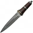 Damascus Dirk Wood Handle - DM1077