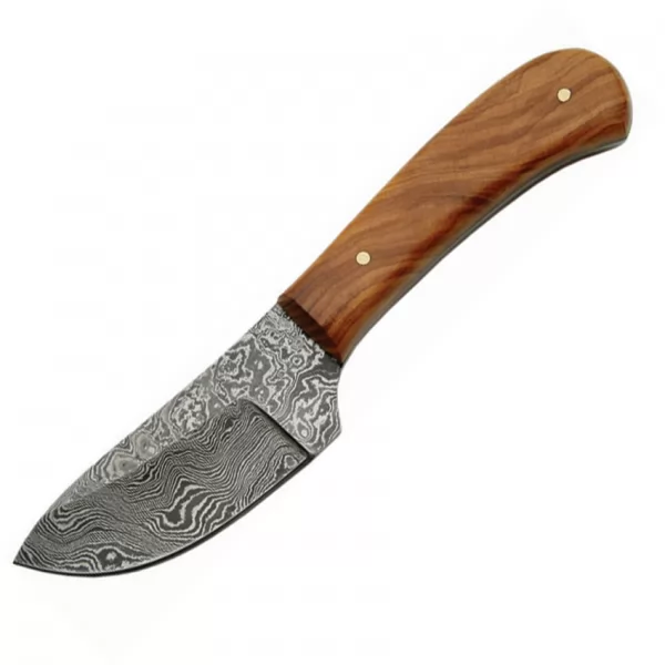 Damascus Skinner Olive Wood knives DM1080OW