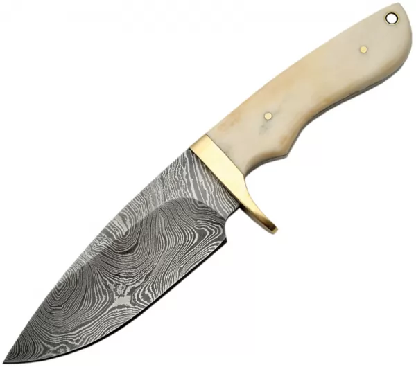 Damascus Fixed Blade Bone Handle knives DM1089BO