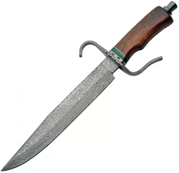 Damascus Bowie Wood Handle knives DM1106