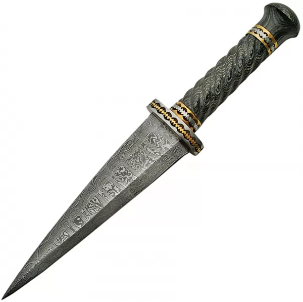 Damascus Dirk Pakkawood Handle knives DM1113