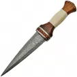 Damascus Dirk Bone Handle - DM1114