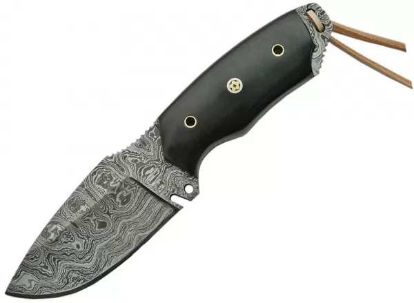 Damascus Buffalo Horn Fixed Blade knives DM1128HN