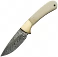 Damascus Small Skinner Bone Handle - DM1129