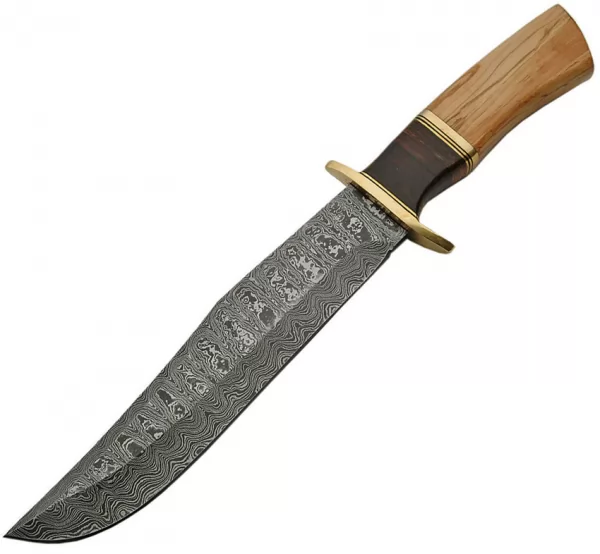Damascus Olive Wood Damascus Bowie knives DM1132