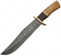 Damascus Olive Wood Damascus Bowie - DM1132