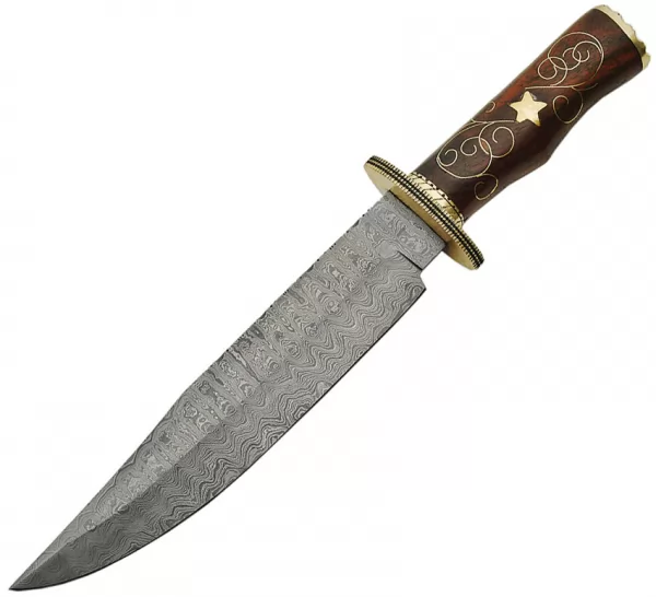 Damascus Rosewood Damascus Bowie knives DM1133