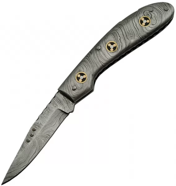 Damascus Mosaic Pins Lockback knives DM1135