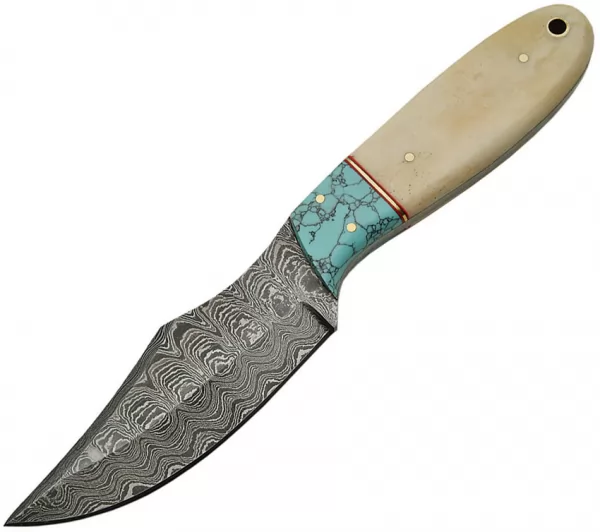 Damascus Turquoise Bone Skinner knives DM1148