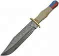 Damascus American Flag Bowie - DM1150