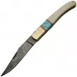 Damascus Bone Turquoise Folder - DM1156BO