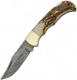 Damascus Lockback Stag - DM1161