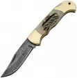 Damascus Lockback Stag - DM1162SG