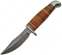 Damascus Stacked Leather Skinner - DM1166