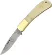 Damascus Lockback White Bone - DM1167