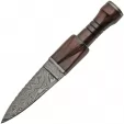 Damascus Sgian Dubh Wood Sheath - DM1171