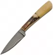 Damascus Fixed Blade Bone/Stag - DM1174