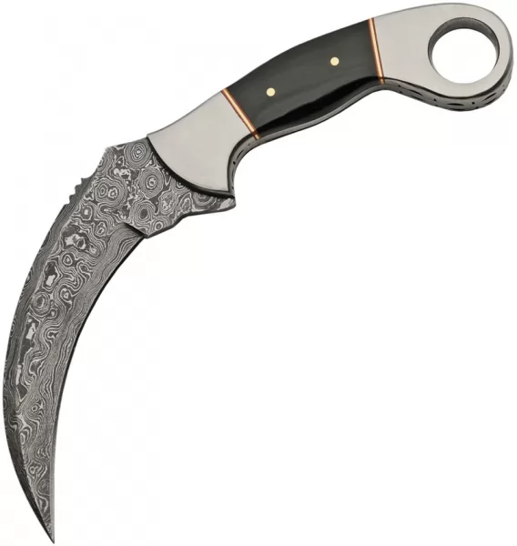 Damascus Fixed Blade Karambit knives DM1177