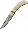 Damascus Lockback Smooth Bone - DM1199