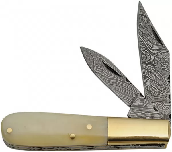 Damascus Barlow White Bone knives DM1206