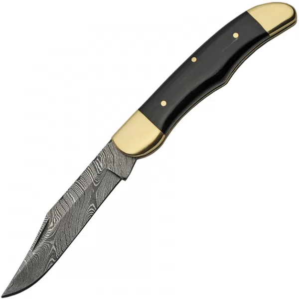 Damascus Folder Horn Damascus knives DM1223HN