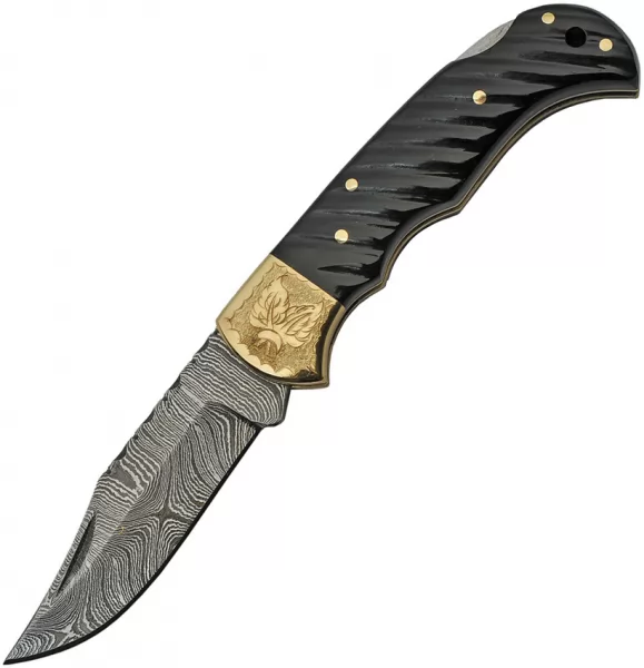 Damascus Lockback Buffalo knives DM1225