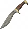 Damascus Kukri Stacked Leather - DM1232
