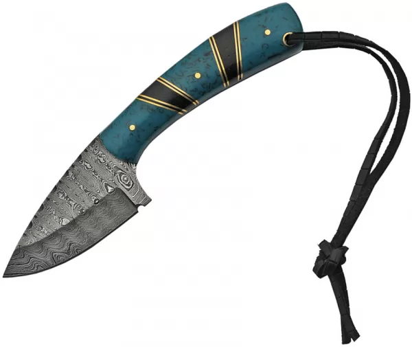 Damascus Hunter Turquoise knives DM1233TR