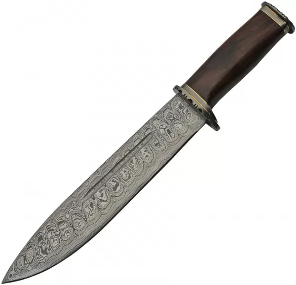 Damascus Three Piece Bowie Set knives DM1237