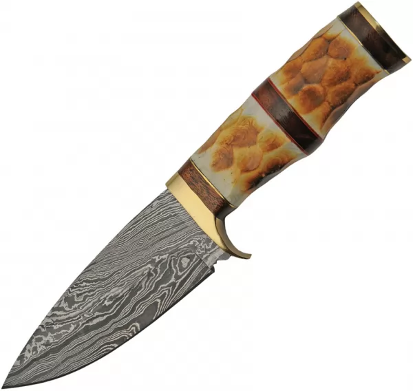 Damascus Burnt Hunter knives DM1254