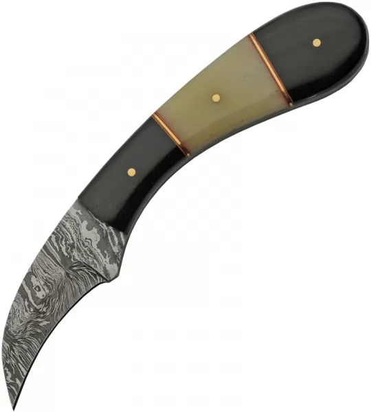 Damascus Hook Hunter Horn-Bone knives DM1260HN