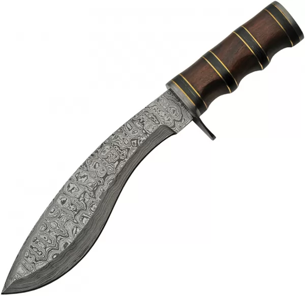 Damascus Kukri Bowie Rosewood knives DM1261