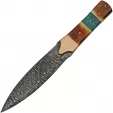 Damascus Flint Fixed Blade Spear Pt - DM1270