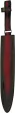 Damascus Fixed Blade Red-Black knives DM1271