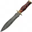 Damascus Braided Wood Dagger - DM1272