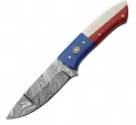 Damascus Texas Pride Fixed Blade - DM1282