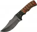 Damascus Fixed Blade Wood - DM1289