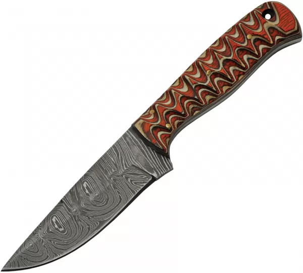 Damascus Twisted Wood Hunter knives DM1292