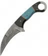 Damascus Karambit Horn/Turquoise - DM1295TR