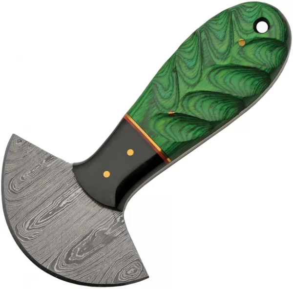 Damascus Cutter Green Colorwood knives DM1298GN