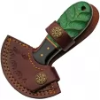 Damascus Cutter Green Colorwood knives DM1298GN