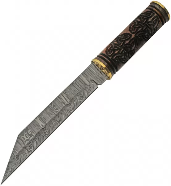 Damascus Celtic Triquetra Seax knives DM1299