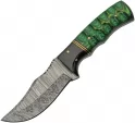 Damascus Forest Breeze Fixed Blade - DM1302GN