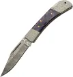 Damascus Opal Blue Lockback - DM1311